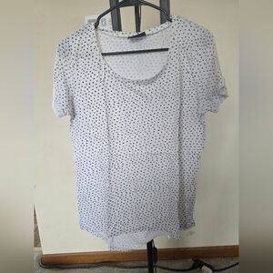 Chic Black and White Polka Dot Blouse